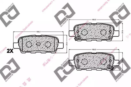 Комплект тормозных колодок DJ PARTS BP1031